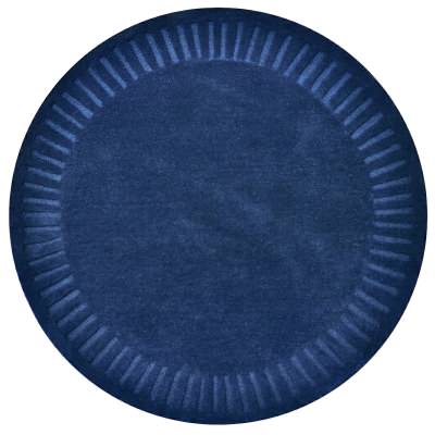 Unique Hand Tufted Wool Round Rug, 160cm, Indigo