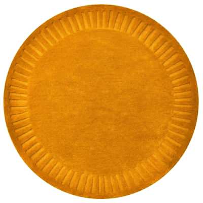 Unique Hand Tufted Wool Round Rug, 160cm, Lemon Chrome 