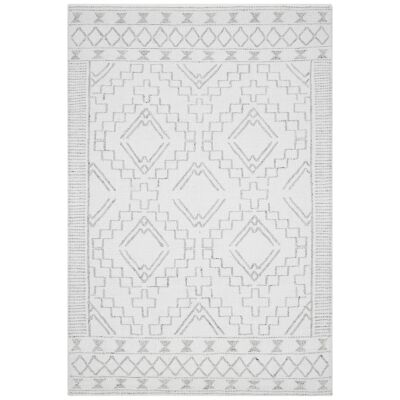 Hudson Blaze Wool Rug, 190x280cm, Ivory