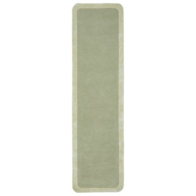 Hugo Hand Tufted Modern Wool Runner Rug, 80x300cm, Sage