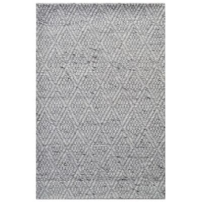 Barfi No.6220 Handwoven Wool Rug, 160x110cm, Ash Grey
