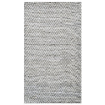 Myraaj Handwoven Chevron Cotton & Jute Rug, 90x60cm, Silver / Natural