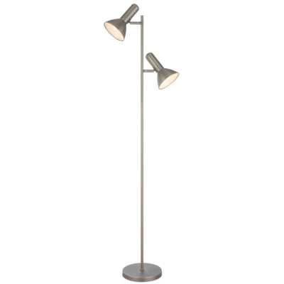 Hyvik Iron Adjustable Floor Lamp, Nickel