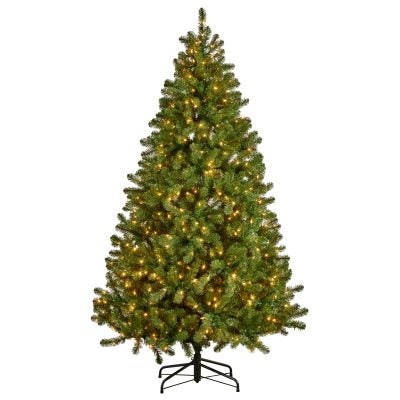 Evergreen LED Light Up Artificial Christmas Tree, 229cm