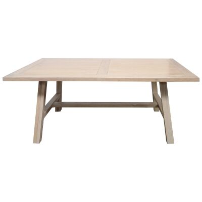 Harold Mountain Ash Timber Dining Table, 180cm, White Wash