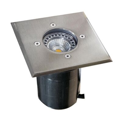 Lomond IP67 Exterior Recessed Wall / Inground Up Light, Square, Stainless Steel