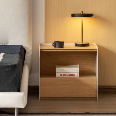 Aesop American White Oak & Steel Bedside Table
