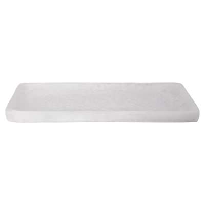 Alabasta Resin Rectangular Plate, White