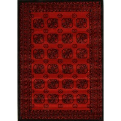 Istanbul Afghan Turkish Made Oriental Rug, 230x160cm, Red