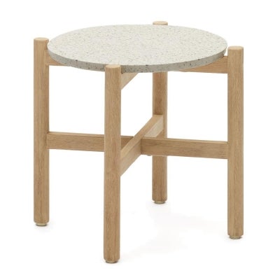 Tola Terrazzo & Eucalyptus Timber Indoor / Outdoor Round Side Table