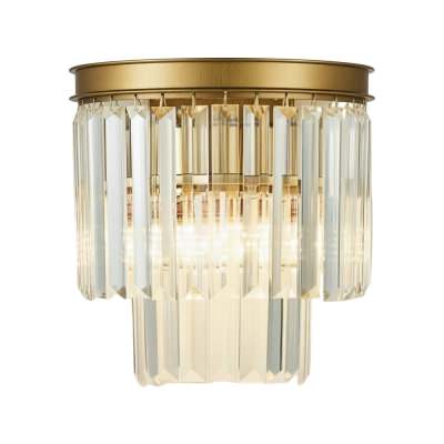 Marf Cascade Crystal Wall Light, Brass