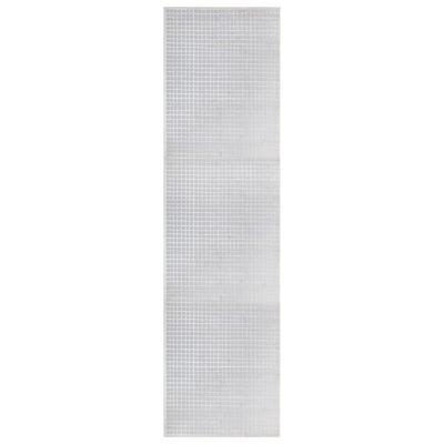 Jade Geometric Modern Runner Rug, 300x80cm, Grey