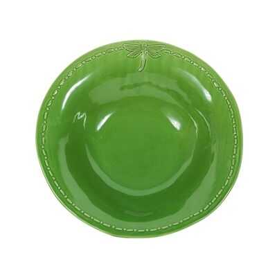 Ecoche Stoneware Salad Bowl, Small, Green