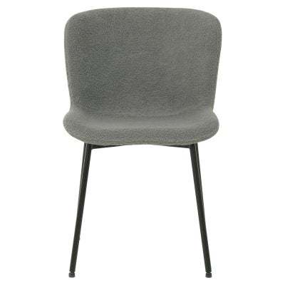 Parmele Sherpa Fabric Dining Chair, Grey