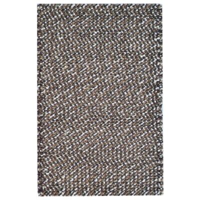 Jelly Bean Handwoven Felted Wool Rug, 170x120cm, Brown