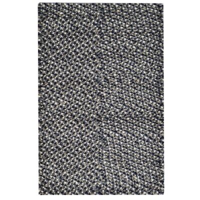 Jelly Bean Handwoven Felted Wool Rug, 230x160cm, Charcoal