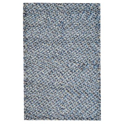 Jelly Bean Handwoven Felted Wool Rug, 170x120cm, Light Blue