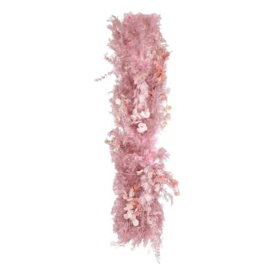JMC Artificial Cypress & Eucalyptus Foliage Table Runner, 200cm, Pink