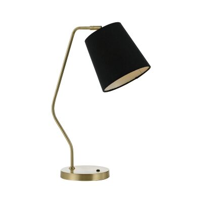 Jody Metal Base Desk Lamp, Brass / Black