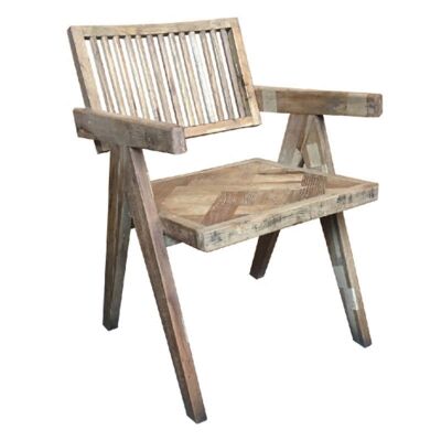Bacchus Reclaimed Elm Timber Carver Dining Chair