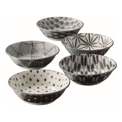 Komon 5 Piece Porcelain Multi Bowl Set