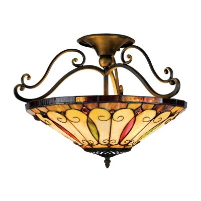 Large tiffany ceiling deals light