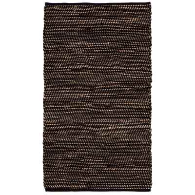 Ibis Handwoven Jute & Cotton Rug, 240x150cm, Black