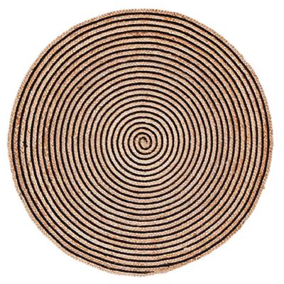 Orchid Hand Braided Jute Round Rug, 100cm
