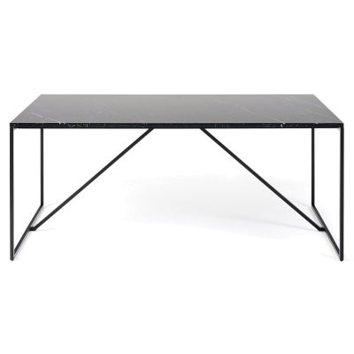 Jaxon Marble & Metal Dining Table, 180cm, Black