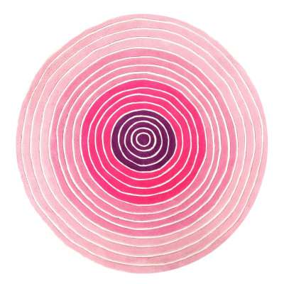 Ripple Kids Rug in Pink - 120x120cm