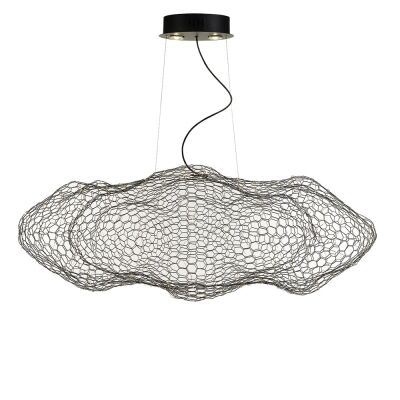 Kasha Metal Mesh Cloud Pendant Light, Black