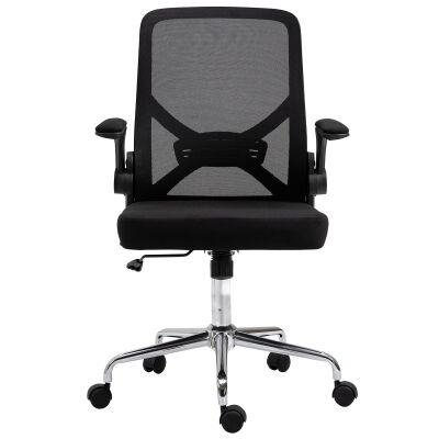 Malvern Mesh Fabric Collapsible Ergonomic Office Chair, Black