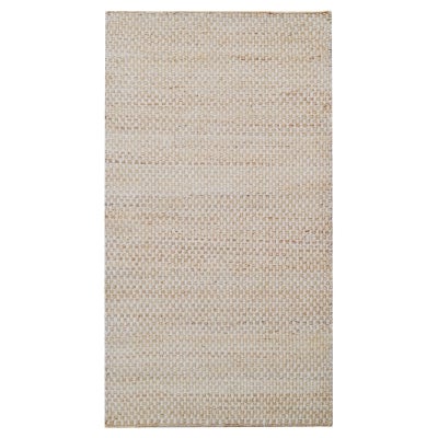 Bali No.1149 Handwoven Jute & Cotton Rug, 80x150cm, Natural