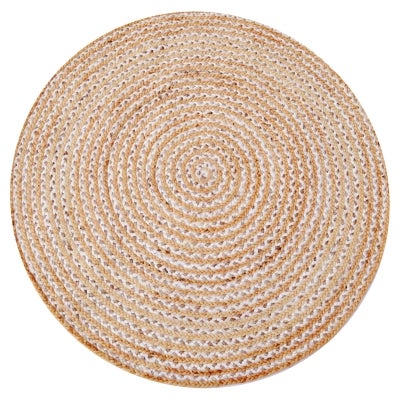 Chakra Handwoven Jute Round Rug, 120cm