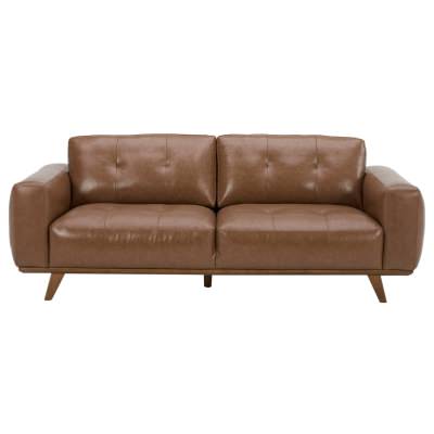 Iskro Leather Sofa, 2 Seater, Cognac