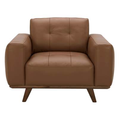 Iskro Leather Armchair, Cognac