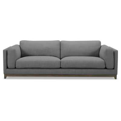 Kavris Fabric Sofa, 3 Seater, Dark Grey