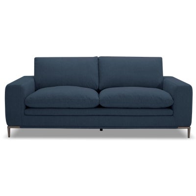 Plarex Fabric Sofa, 2 Seater, Navy
