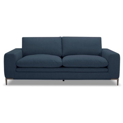 Plarex Fabric Sofa, 3 Seater, Navy