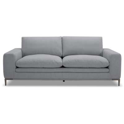 Plarex Fabric Sofa, 3 Seater, Grey