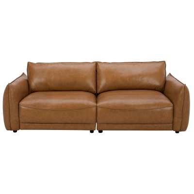 Olsvik Leather Modular Sofa, 3 Seater, Tan