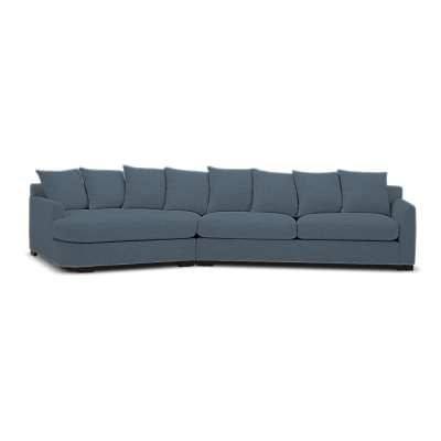 Dorvix Fabric Modular Sofa, 3 Seater with Left Bumper, Ocean