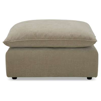 Ristal Fabric Ottoman, Oatmeal