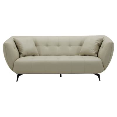 Arlsta Leather Sofa, 3.5 Seater, Light Grey