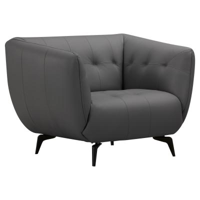 Arlsta Leather Armchair, Dark Grey