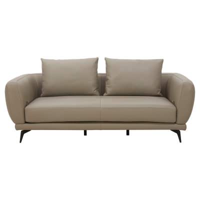 Belgariad Leather Sofa, 2.5 Seater, Taupe