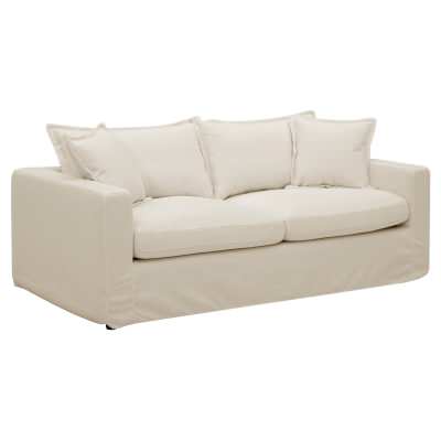 Fiorella Fabric Slipcover Pull Out Sofa Bed, 2.5 Seater, Beige