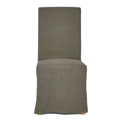 Ville Linen Slip Cover Dining Chair, Charcoal