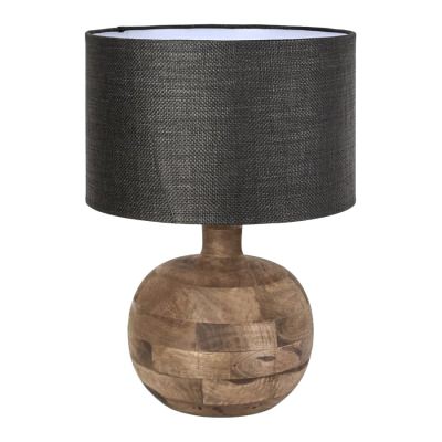 Arum Mango Wood Base Table Lamp, Natural / Black