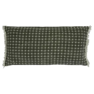 R&H Butterfly Lace Fabric Lumbar Cushion, Green